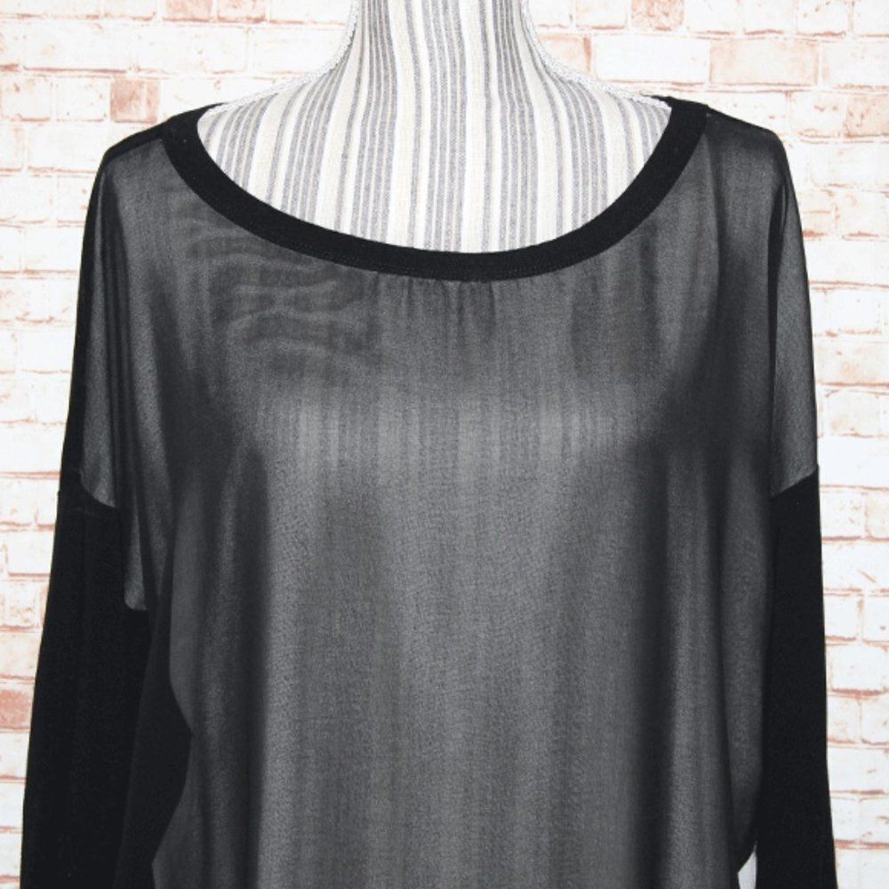 Atina Cristina Asymmetric Layered Blouse Size M/L - Picture 2 of 5